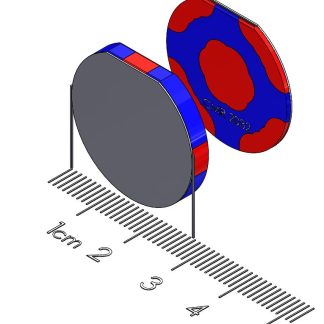 1002278 - Mobile Device Polymagnet pair - Portrait/Landscape - 1" diameter