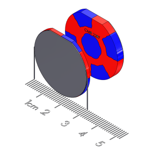 1002283 - Small Tablet Polymagnet pair, Twist/Release, 1.125" diameter