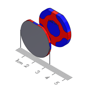 1002284 - Small Tablet Polymagnet pair, Portrait/Landscape, 1.125" diameter