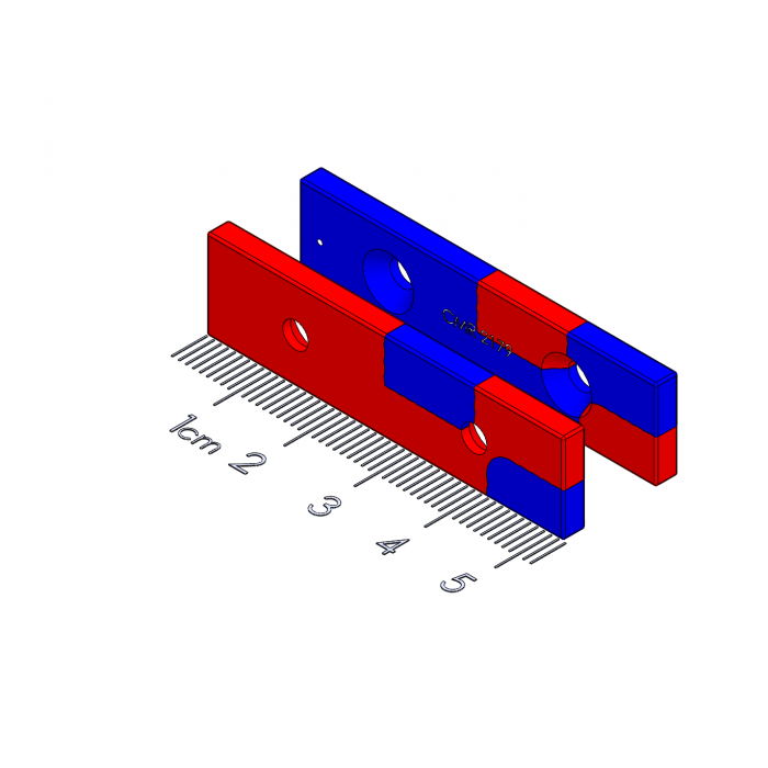 1002286 - Drawer Detent Polymagnet pair, #6 CTSK, 2"x0.5"