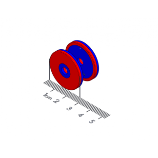 1002291 - Latch Polymagnet pair, Push To Close, 1" Ring