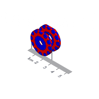 1002313 - Detent Polymagnet pair, 12-position (30-degree), M4 CTSK, 1" D-shape